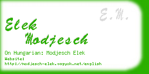 elek modjesch business card